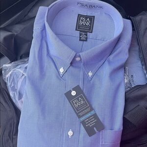 Jos. A. Bank Traveler Blue Dress Shirt